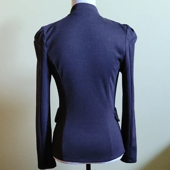 Modcloth Black Button-Detail Blazer - Picture 4 of 8